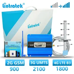 Lintratek LTE 4G Cellular signal amplifier DCS B3 GSM 2G 900 Signal booster enhance WCDMA 2100 UMTS data cellular amplifier