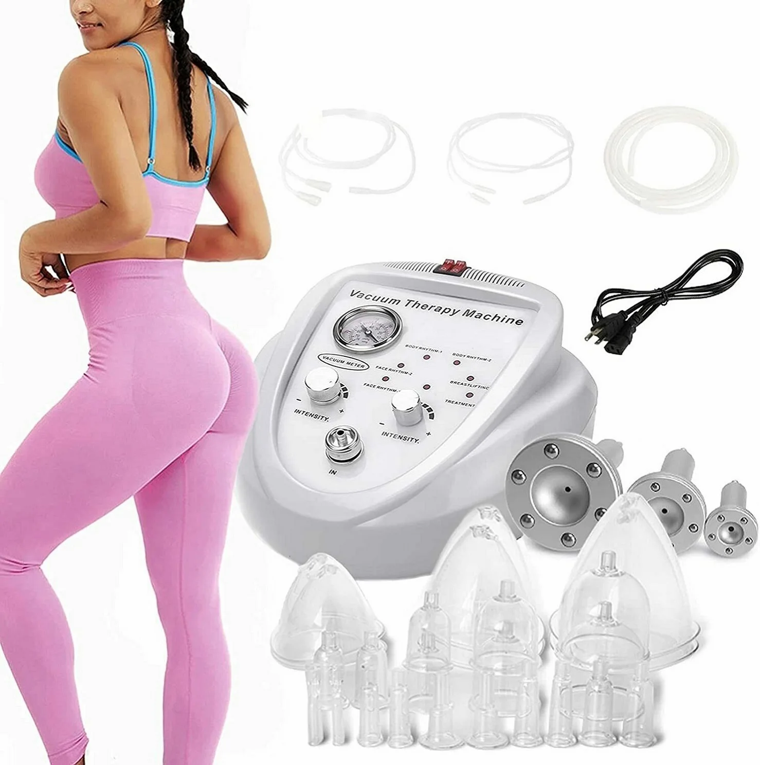 Colombian Professional Large Xl Cups Big Breast Hip Suction Pump Enlargement Therapy Butt Lift Vacuum Machine With Buttock Cups