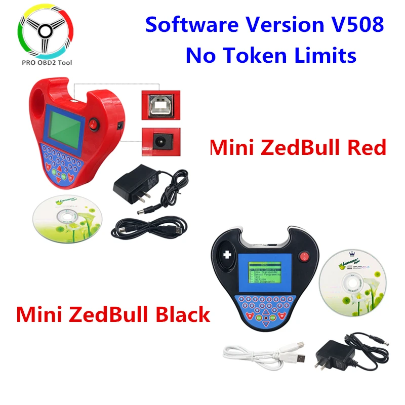 Unlimited Tokens Mini Zedbull Auto Key programmer V508 Zed Bull Transponder Clone Programmer ZED-BULL Key Maker