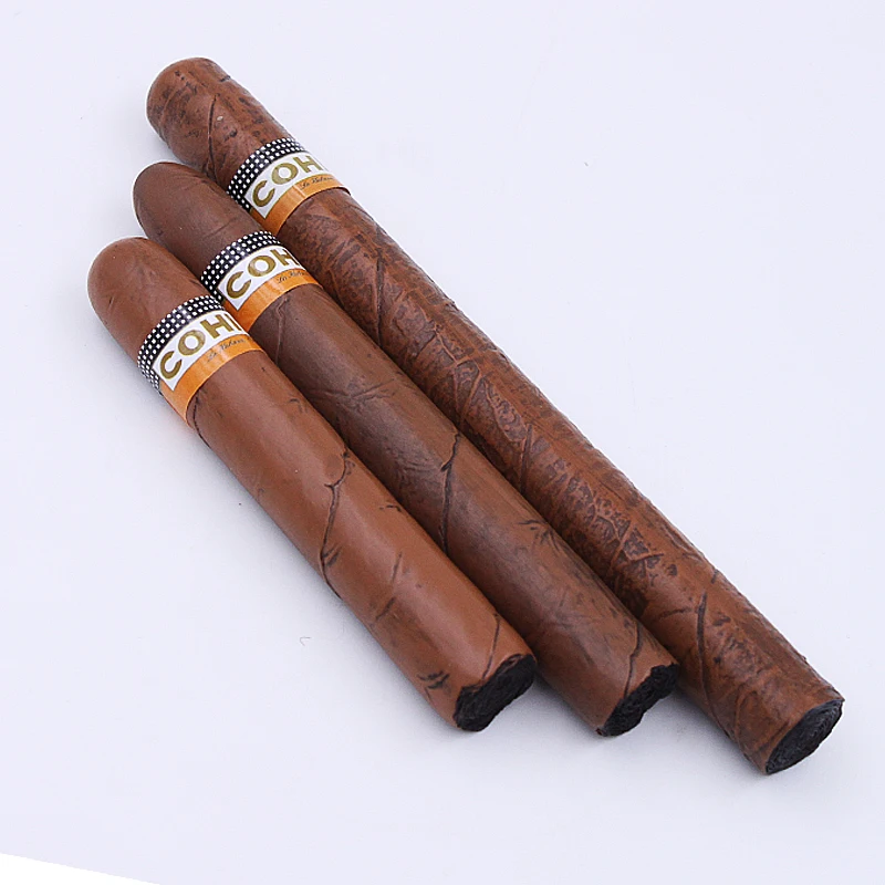 Resin plastic cigar decoration Realistic Simulation Fake 3 Size Cigars Props Cigar Model