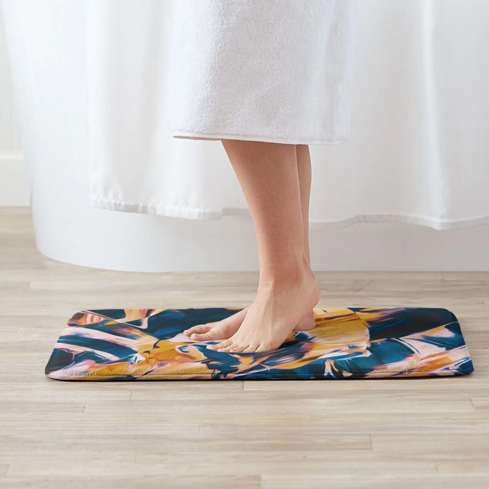 Abstract Oil Paint Entrance Door Mat Bath Mat Rug William Morris Pattern William Morris Wallpaper William Morris Decorative