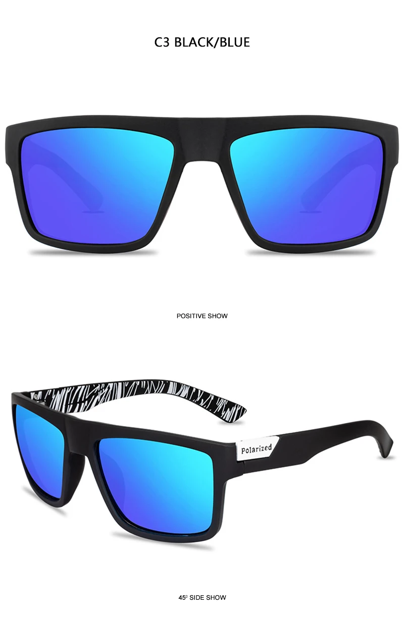 Stilvolle Sport Polarisierte Sonnenbrille Männer Frauen Fashion Square Männliche Sonnenbrille Vintage Fahren Angeln Outdoor Shades UV400 – Detail 12