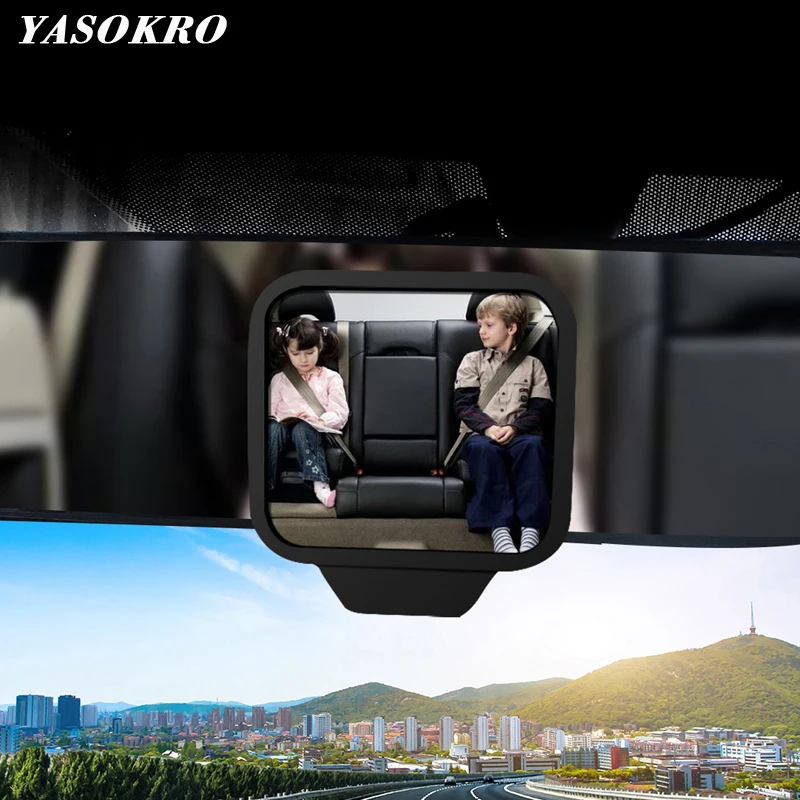 Car Baby Mirror Car Blind Spot Mirror 360 Degree Adjustable Automotor Kids Monitor Safety Wide Angle Convex Rear view mirror