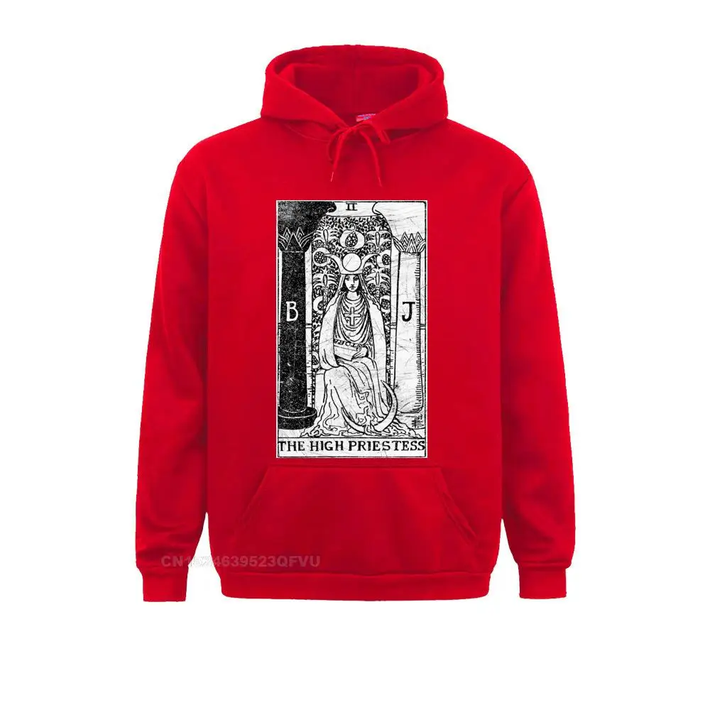 The High Priestess Tarot Card Major Arcana Tune Telling Occult Hoodies Men Premium Cotton Harajuku Women Fitness Harajuku