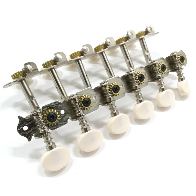 Ein Set mit 2 Stück 6R6L Chrom 12-Saiten Akustikgitarren-Stimmwirbel, Mechaniken, Stimmmechaniken, Gitarrenzubehör, Teile – Detail 4