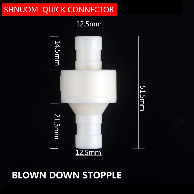 12MM Plastic One Way Inline Check Valve Gas Air Liquid Water Fluids Valve Water Dispenser Accessories Heating Bile Steam