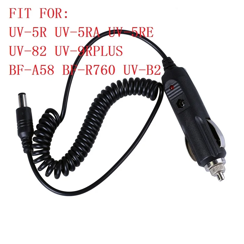 

Car Charge Line for Baofeng Uv-5r DV 12V charging cable for UV5r UV-82 UV-5RE UV-9R PLUS Uvb2 charger Walkie Talkie Accessories