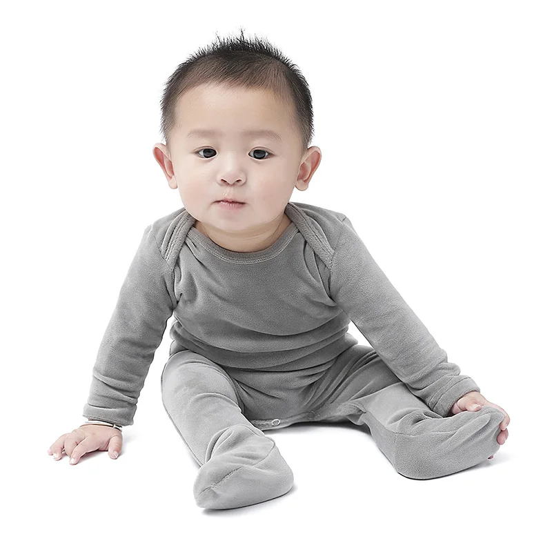 Newborn Baby Boys Girls Long sleeves Jumpsuits 2019 Soft Warm Velvet Stretches Footies Baby Romper Bodysuits Outfits Clothes