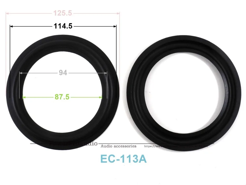 New 10 pcs /lot = 5 Pair 5inch Woofer Repairable Parts / Speaker Rubber Surround ( 125.5mm / 114.5mm / 94mm / 87.5mm )