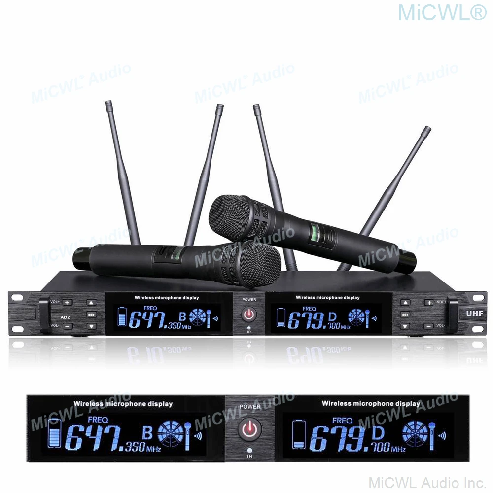 

MiCWL UR2D Beta58 Handheld Wireless Karaoke Microphone System Stage Concert Microfone AD2 KSM9000 Dynamic DJ Audio Sing System