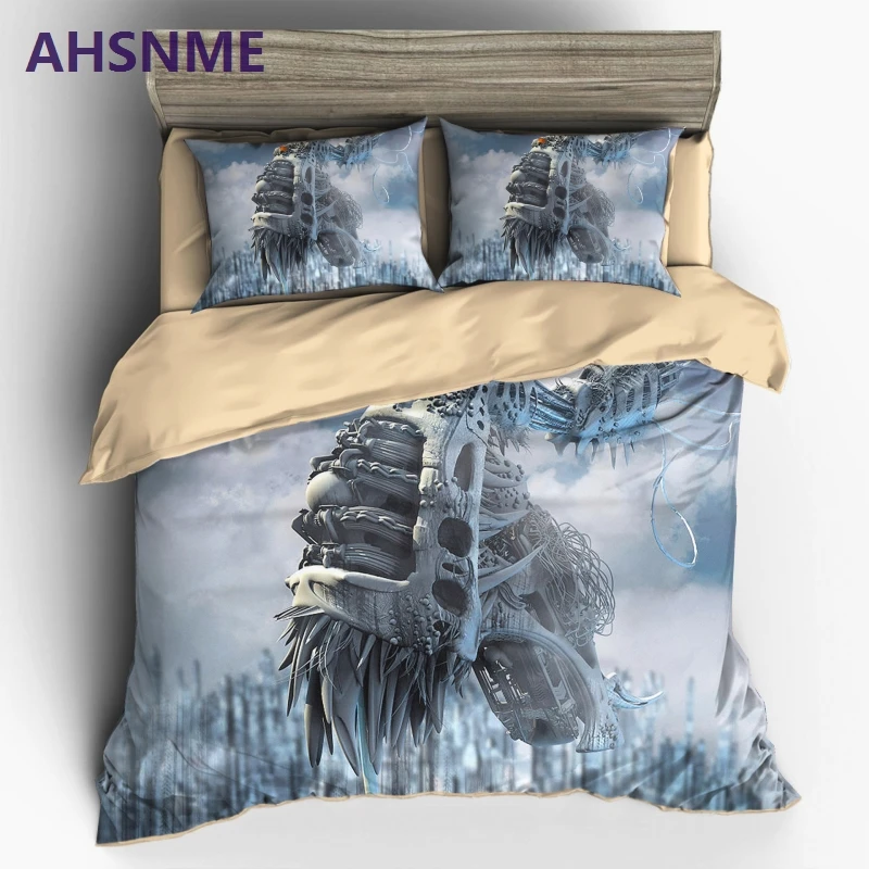 

AHSNME Cool Sci Fi Alien Fleet UFO Bedding USA Australia Europe King Queen Size cover Set high quality bed sets duvet cover