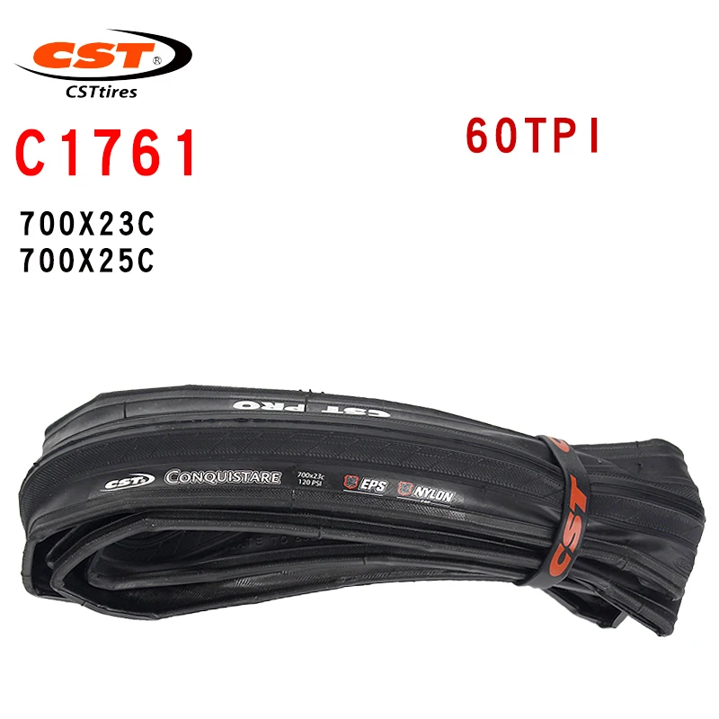 CST CONQUISTARE road bike tire C1761 bike parts 700C Folding stab proof tyre 700*23C 25C 60TPI wear resistant bicycle tires