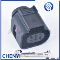 1 Juego de 6 pines hembra LSU 4,9 elemento de Control de válvula de acelerador Sensor de temperatura automático enchufe conector de desinflado 4H 0973713   4H0 973 713 Para VW