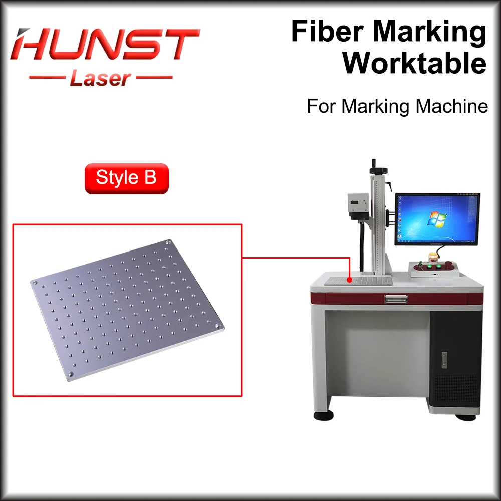 Imagem -05 - Hunst Fibra uv Co2 Marcação Worktable Alumínio Plataforma de Trabalho 320*280 & 350*550 para Faça Você Mesmo Máquina Marcação a Laser