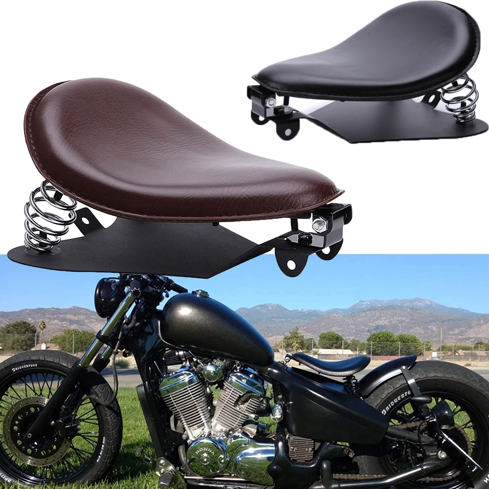 

Motorcycle Solo Seat with Baseplate and Springs Bracket Sitting Cushion Mounting Kit For Harley Bobber Chopper Sportster 883