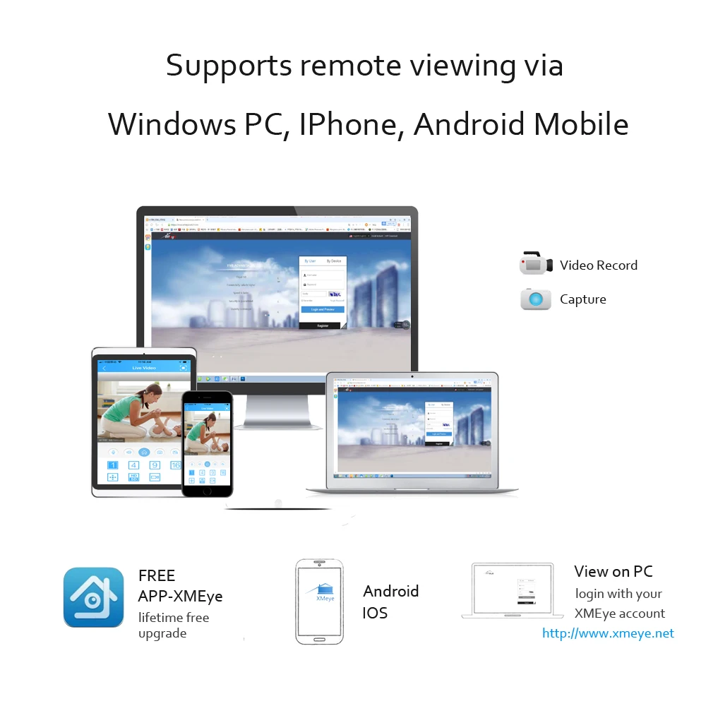 simicam Video cctv Surveillance camera security system kit 2pcs AHD 2MP 1080P 4ch 5 in 1 video recorder dvr night vision P2P set