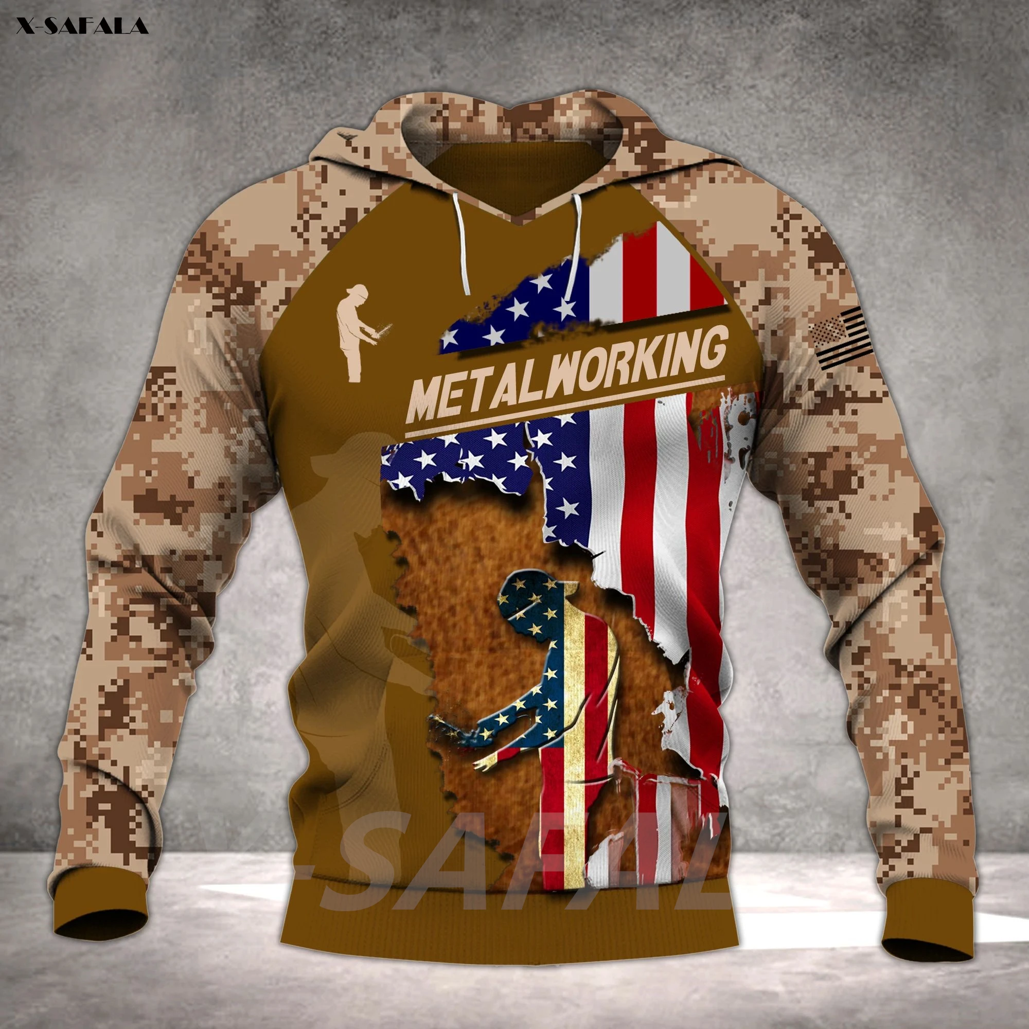 

METALWORKING PATRIOT Jobs 3D Printed Hoodie Man Female Zipper Pullover Sweatshirt Hooded Jersey Streetwear Tracksuits