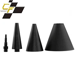 4pcs Smoke Machine Inter Exhaust Intake Converter Adapter Cone Set Gas Leakage Locator For Universal Diagnostic Tool Black