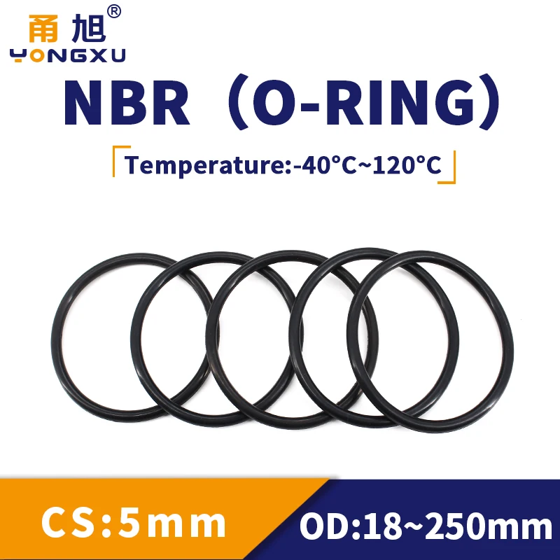 O-ring CS3.55/5/5.3mm ID17-240mm NBR Uszczelka O-ring Grubość Odporna na Zużycie Samochodowa Benzynowa Gumowa Nitrylowa Wodoodporna
