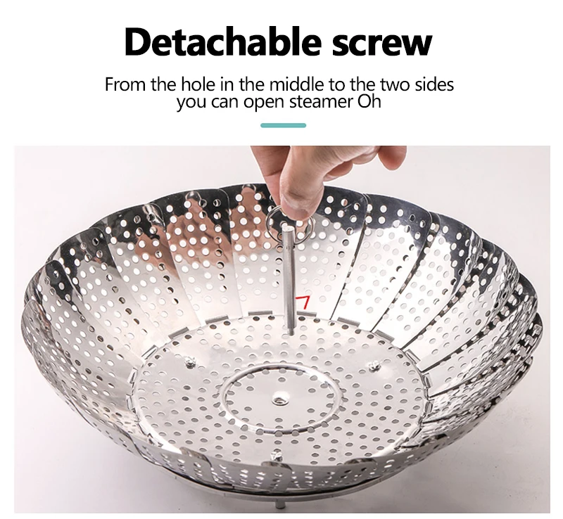 Cestello Scolapasta In Acciaio Inossidabile 304 Per Verdura - 18 Cm - Multiuso, Lavabile In Lavastoviglie, Argento