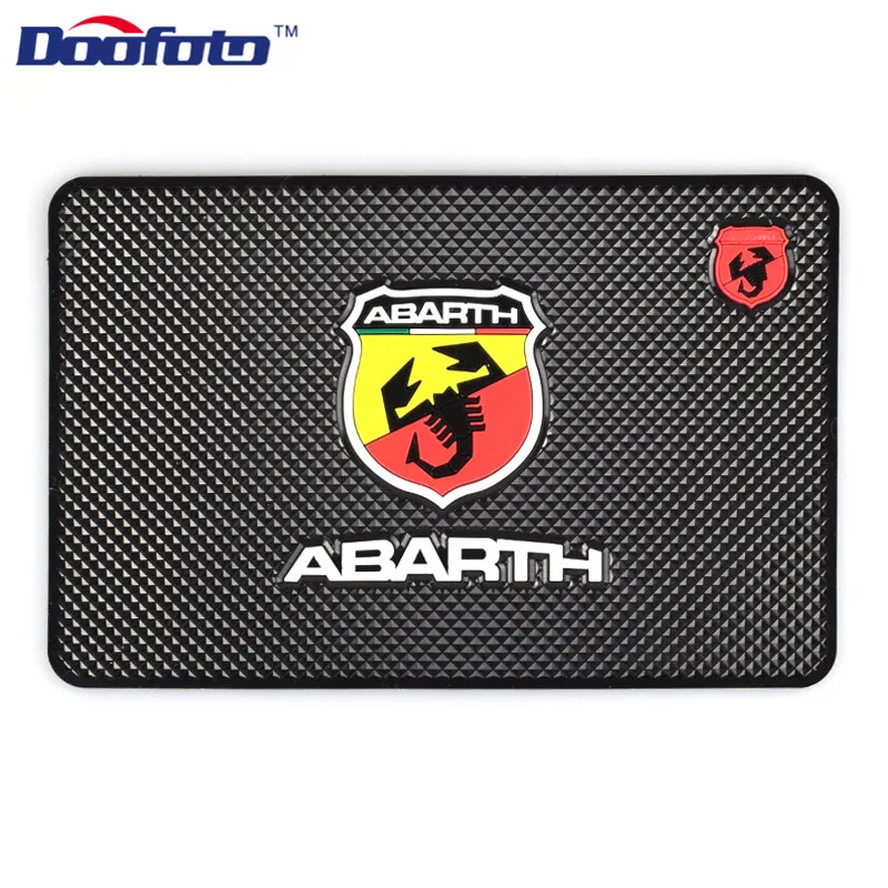 Doofoto Car Styling Anti Slip Mat Dashboard Pad For Abarth 500 595 For Fiat Car Accessories Interior Non Slip Mat Universal