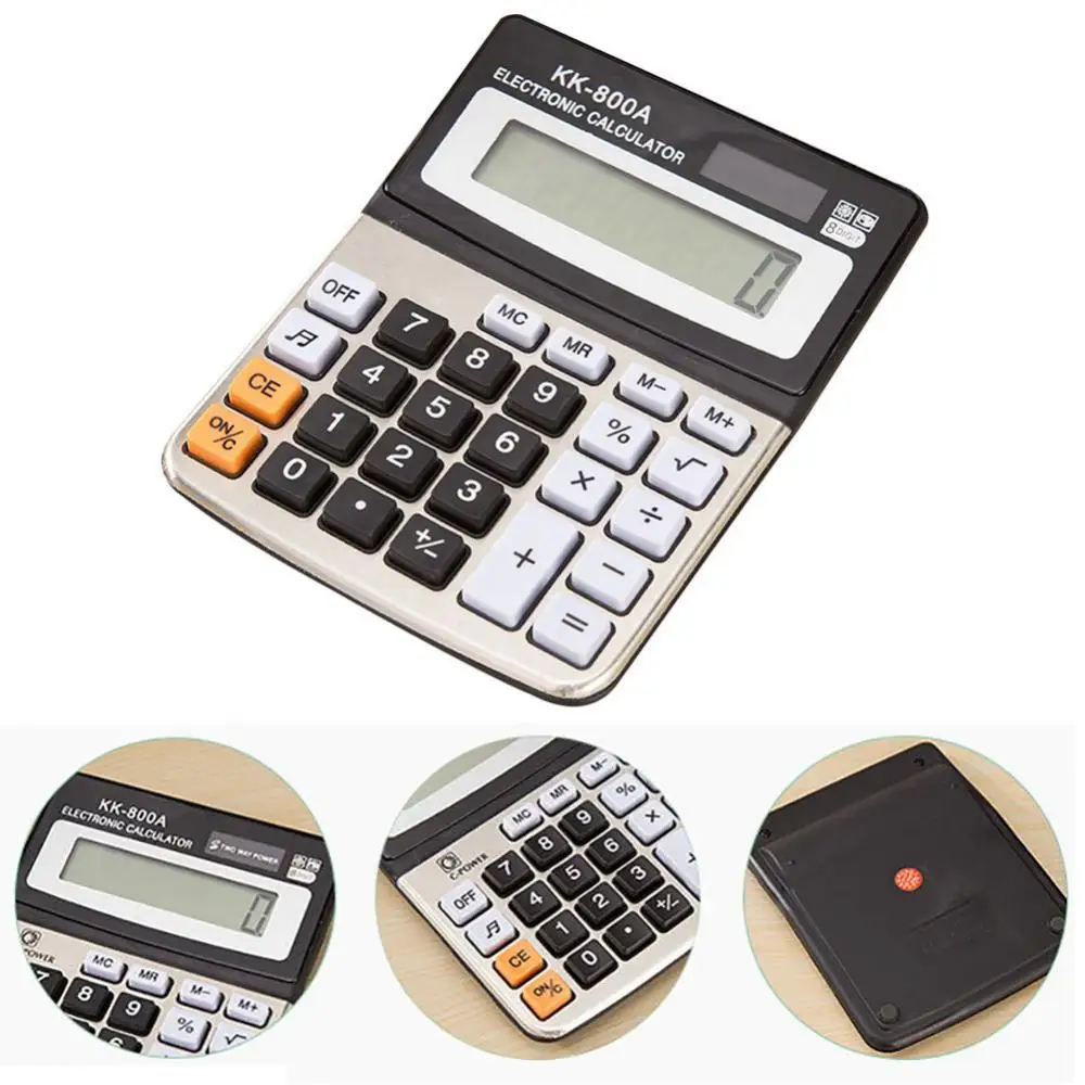 1pc calculadora eletrônica display lcd desktop 8 dígitos ferramenta comercial escritório contabilidade financeira papelaria presente da escola