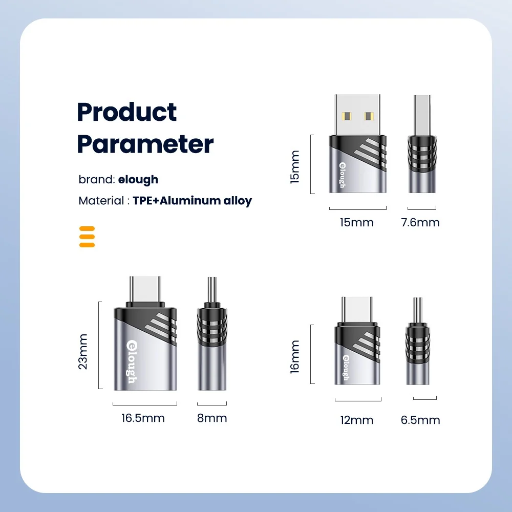 Adapter Elough USB na typ C Adapter 3.0 type-c OTG Micro USB na typ C żeński konwerter na Macbook Xiaomi Samsung Adapter USB
