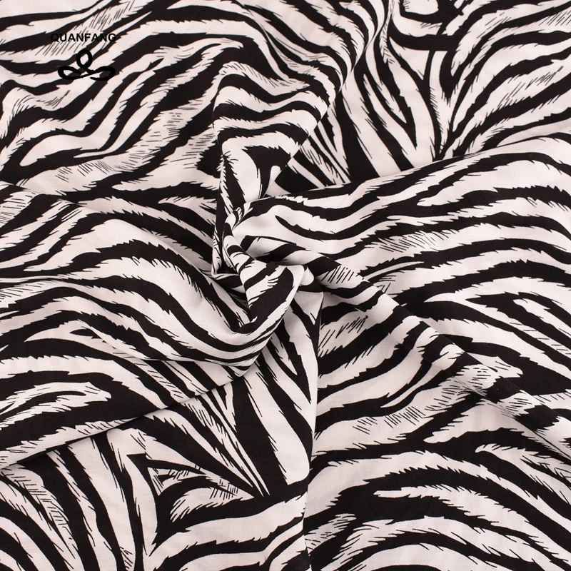 QUANFANG Zebra Pattern Series stampa tessuto in popeline di cotone per Patchwork fai da te panno da cucito bambola foglio abito camicia materiale