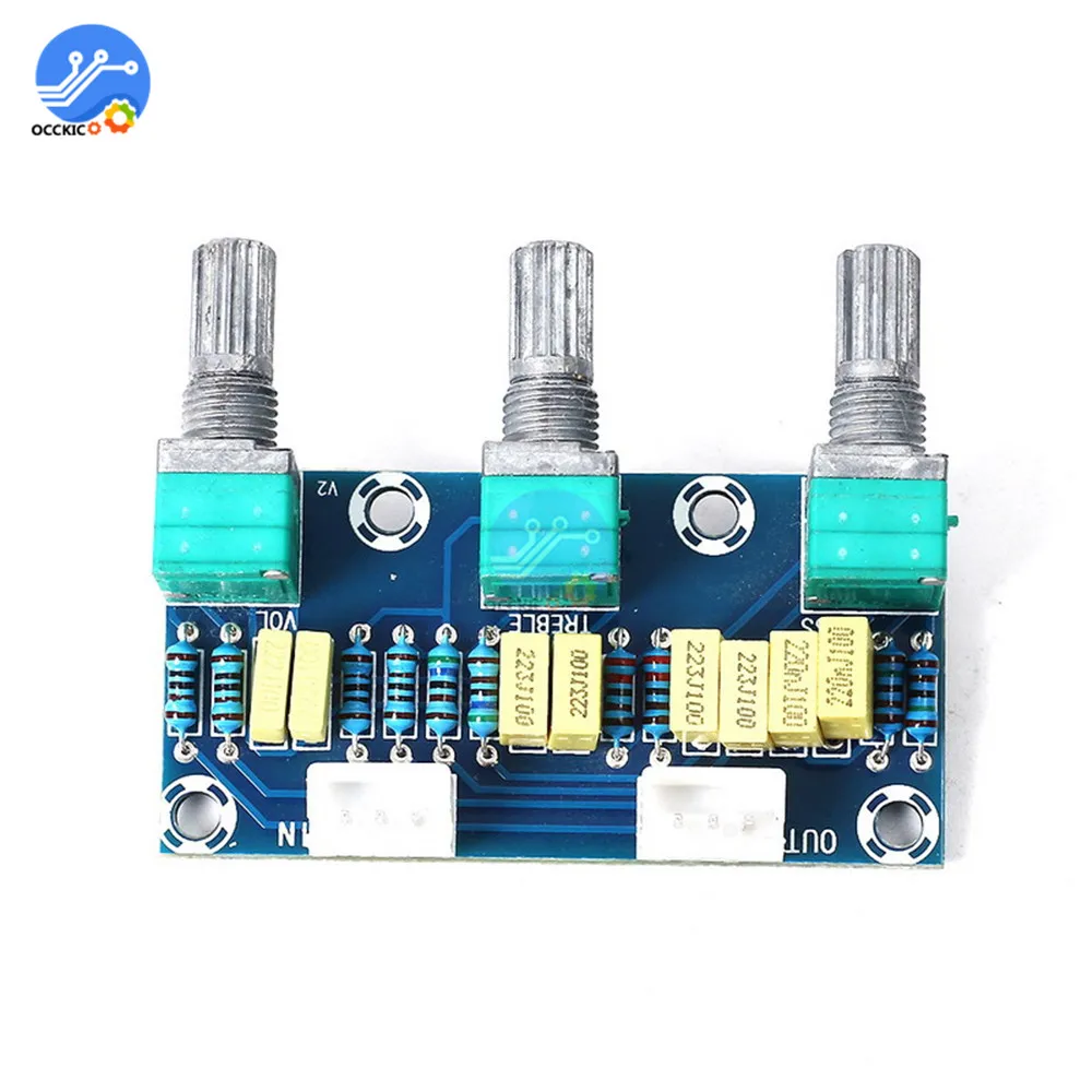 Scheda amplificatore XH-M802 alta e bassa tensione scheda tono controllo Volume Subwoofer regolazione PCB amplificatore