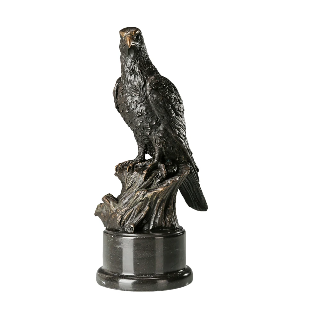 Arab Eagle Bronze Statue Hawk Animal Sculpture Bird Falcon Figurine Art Office Decor Business Gifts