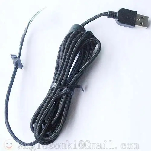 1pc New High Quality Nylon Braided Mouse USB Cable / mosue Line / mouse wire for Lo.gitech G9X G9 Mouse Free Shipping