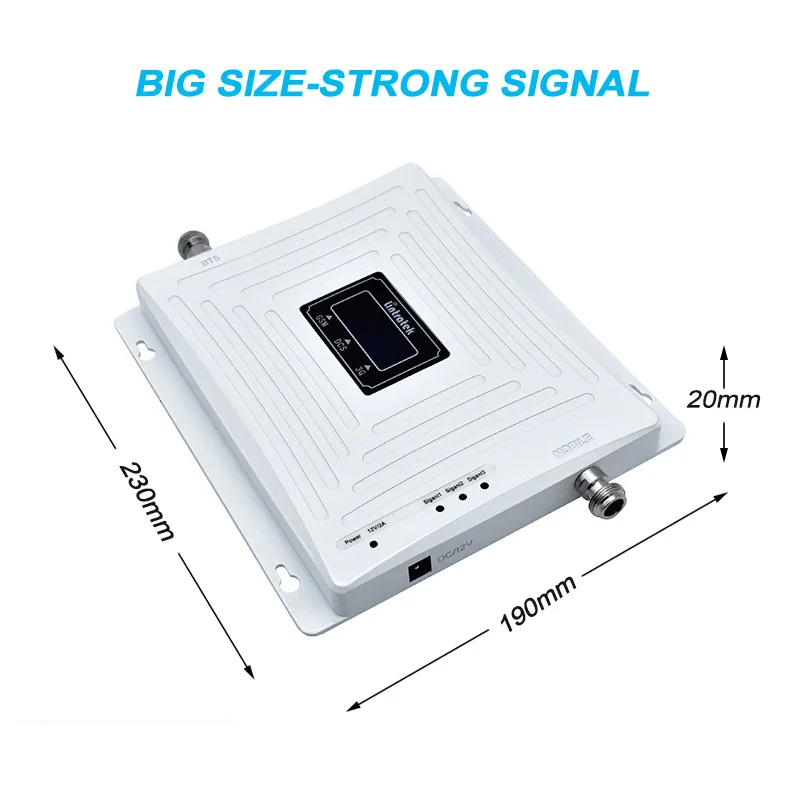 Imagem -06 - Lintratek Celular Impulsionador de Sinal 900 1800 2100 Gsm Tri Banda Amplificador Móvel Repetidor de Sinal Dcs Wcdma 2g 3g 4g Lte Repetidor