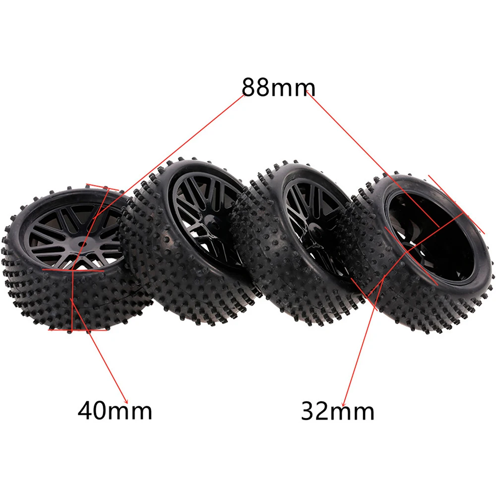 88/75mm Off Road Buggy Tires Wheel 12mm Hex Hubs for Wltoys 144001 1/14 1/16 1/10 Axial Scx10 Traxxas Trx-4 Tamiya RC Racing Car