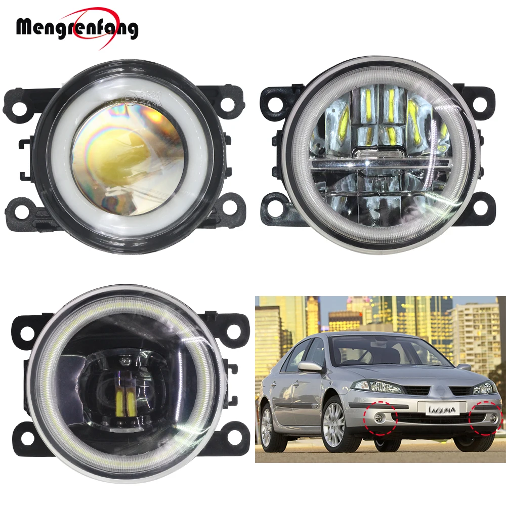 2 X Car LED Fog Lamp Halo Ring Angel Eye DRL Daytime Running Light 12V For Renault Laguna 3/III Grandtour 2007-2012