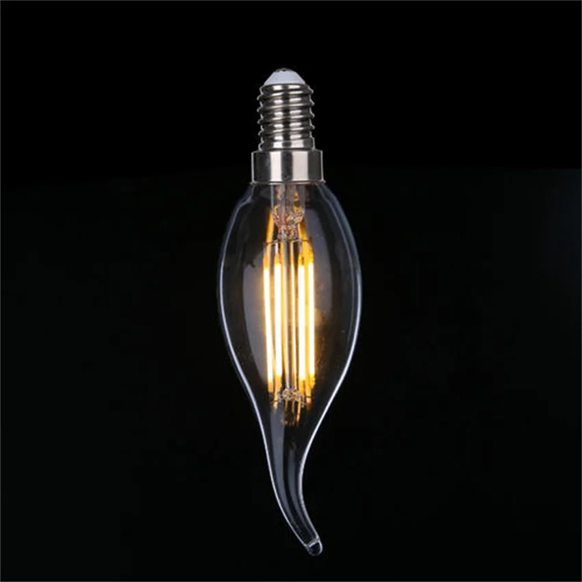 YANG MIN Free Shipping NEW LIGHTS 2200K warm white E14 led candle light C35 Led Filament Bulb