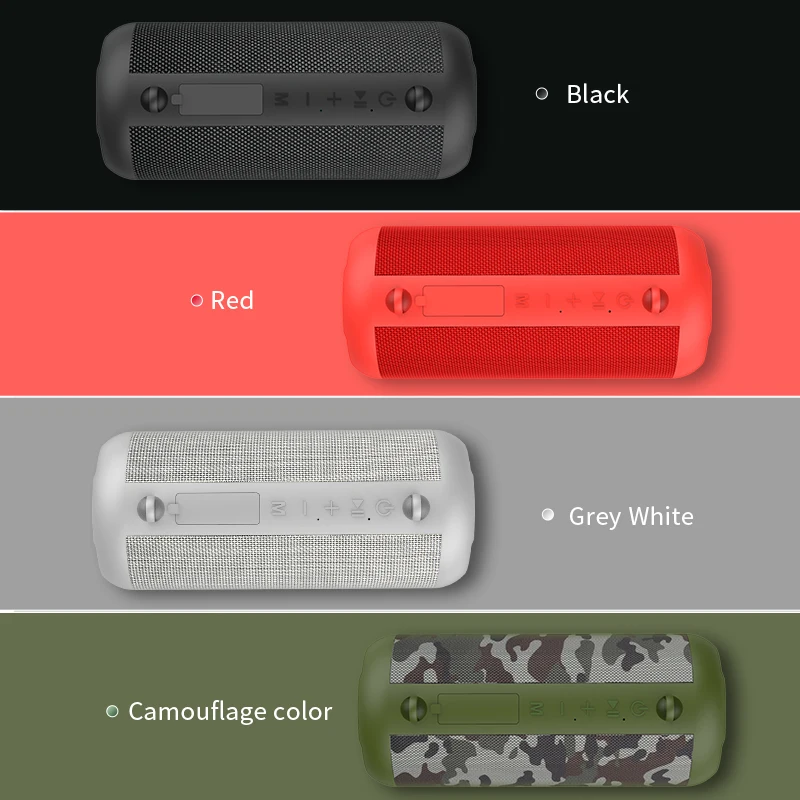 BD18 IPX6 Водонепроницаемый динамик Bluetooth 5.0 20 Вт Беспроводной уличный сабвуфер Портативная колонка объемного звучания Басовый стереозвук 3600 мАч