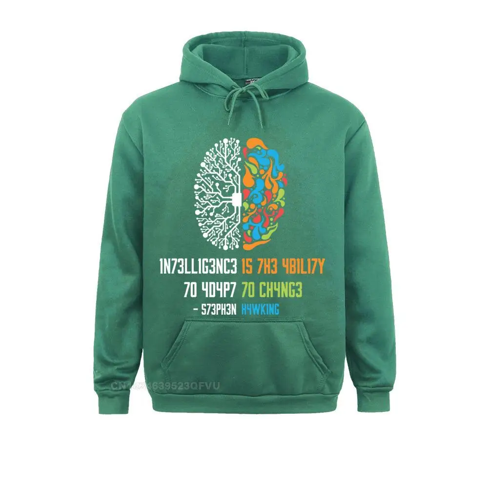 Intelligence Men Men Intelligence Is The Ability To Adapt To Change Science Vintage Harajuku Pullover Hoodie Premium Harajuku