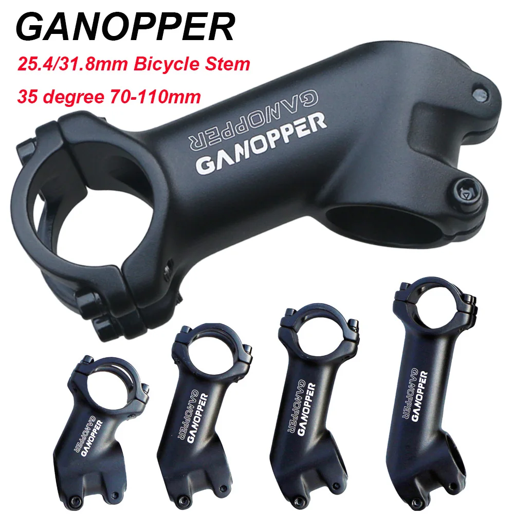 35 Degree Mountain Bike Handlebar Stem Riser XC AM MTB Road Bicycle Stem 25.4/31.8mm 70/80/90/100/110 mm With Handle bar Shim