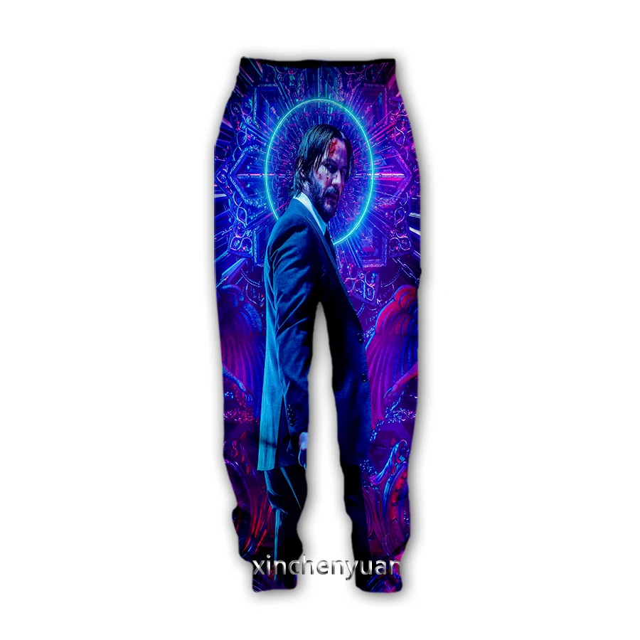 Xinchenyuan-pantalones de chándal con estampado 3D de John Wick, ropa de chándal informal, rectos, para correr, K26