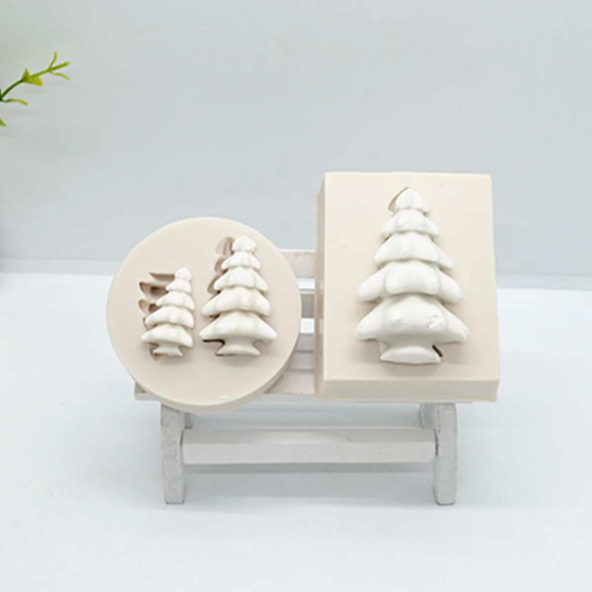 2Pc 3D Christmas Tree Fondant Silicone Mold For Baking ,Cake Decorating Tools Cake Molds Kitchen Baking Accessories FM004