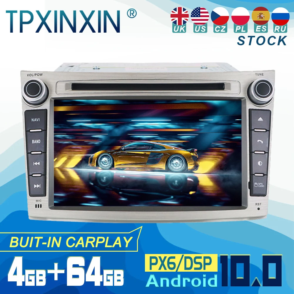 

Для Subaru Outback 2009-2014 Android 10 Carplay Радиоплеер Автомобильный GPS-навигатор Головное устройство Автомобильная стерео CD DVD WIFI DSP BT