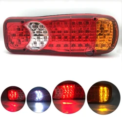 1 Pair Waterproof 12V/24V Truck LED Tail Light Rear Lamp Stop Reverse Safety Indicator Fog Lights 8 19 20 30 46 72LED.