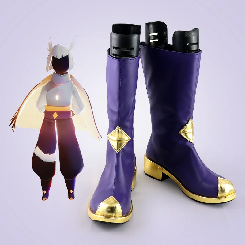 Game Sky Children of Light Purple Cosplay Shoes Boots Halloween Carnival Cosplay Costume Accessories spirits Hidden Forest Game