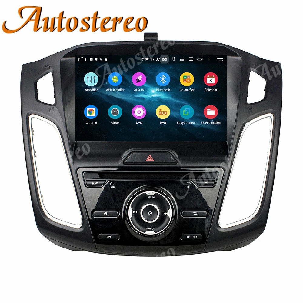 Autoradio Android 10, Octa Core, DVD, Navigation GPS, carte, lecteur multimédia, stéréo, unité centrale, pour voiture Ford Focus (2012 – 2019)