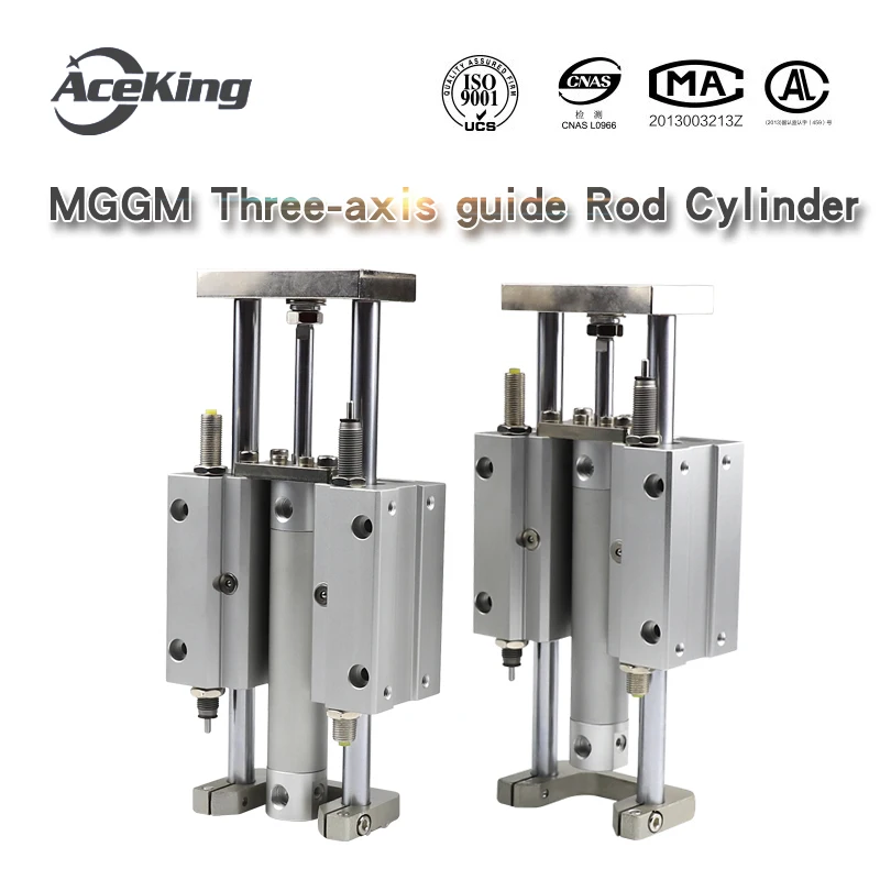 MGGM Thin type cylinder with guide rod mggm20 / 25 / 32 / 40 / 50 / 63-100 / 200 / 300 / 500mggpbf