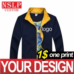 Men/Women Same Style Stand-up Collar Jacket All-match Advanced Jacket Group Clothing Custom Printed Embroidery Autumn/Winter New