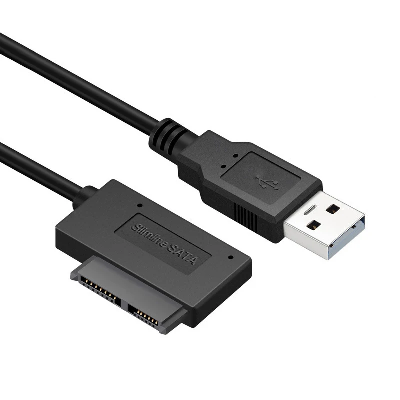 Cable adaptador USB 2,0 a Mini Sata II 7 + 6 De 13 Pines, convertidor para PC, portátil, DVD/CD ROM, unidad Slimline, en Stock, envío directo, venta al por mayor