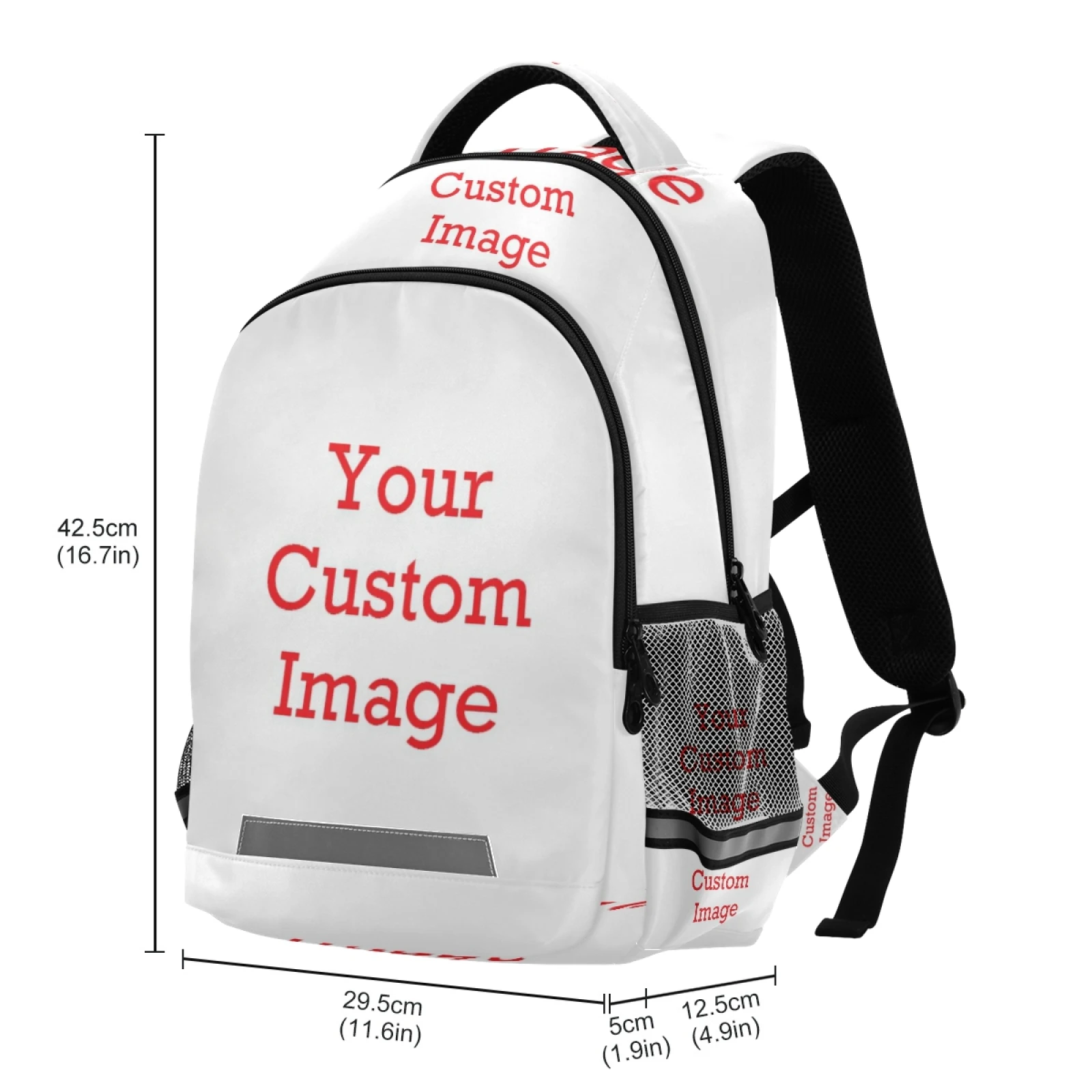 Custom Picture Anti-Lost Student Female Reflective Backpack Women Fashion School Bag Teenage Girl Backpacks Ladies Luxury Bags