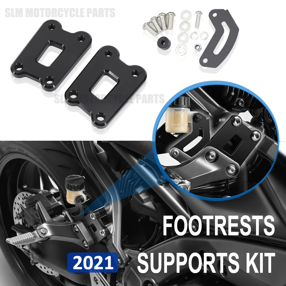 

New Footrests Supports Kit FZ-09 FZ09 2021-2023 Motorcycle Rear Pedal Lowering Kit EVO Passenger For YAMAHA MT-09 MT09 MT 09