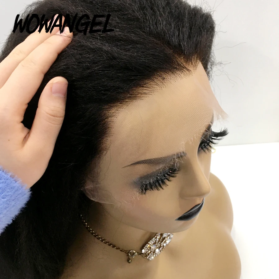 SKINLIKE Echte HD Lace Front Perücken Kinky Straight 250% 13x4 Full Frontal Perücken Echthaarperücken Peruanisches Yaki Straight Melt Skins – Detail 8